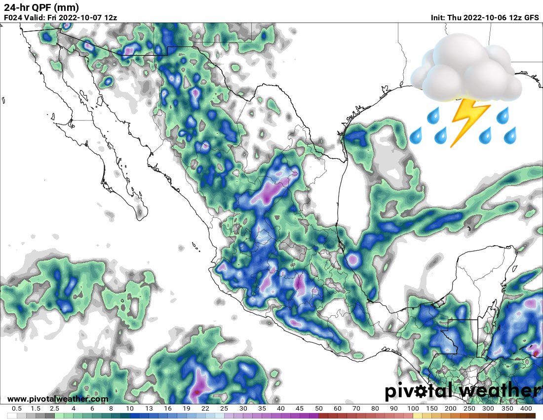 InfoMeteoro's tweet photo. 🔴ADVERTENCIA JUEVES🔴

Fuertes lluvias/tormentas (dispersas) por la tarde-noche Son, Chih, Dgo, NL, Coah, Jal, Mich, SLP, Zac, Ags, Gto, Gro, EdoMex, Qro, Hgo, CDMX, Mor, Pue, Tlax, Ver, Oax, Tab, Chis, Camp.

⚠️Alto potencial de:
-Granizadas
-Ráfagas de viento
-Inundaciones https://t.co/NkGAaAHMlR