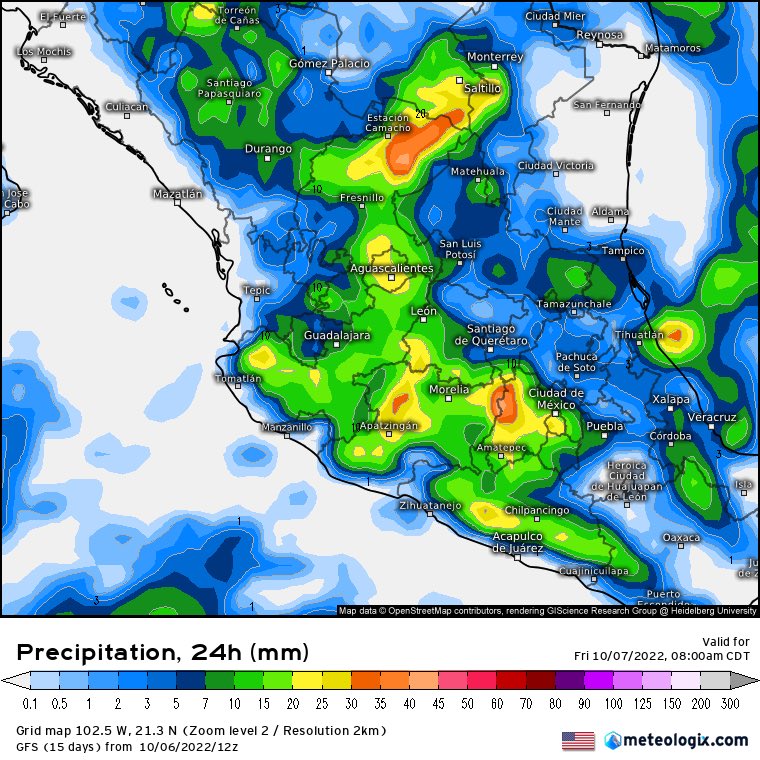 InfoMeteoro's tweet photo. 🔴ADVERTENCIA JUEVES🔴

Fuertes lluvias/tormentas (dispersas) por la tarde-noche Son, Chih, Dgo, NL, Coah, Jal, Mich, SLP, Zac, Ags, Gto, Gro, EdoMex, Qro, Hgo, CDMX, Mor, Pue, Tlax, Ver, Oax, Tab, Chis, Camp.

⚠️Alto potencial de:
-Granizadas
-Ráfagas de viento
-Inundaciones https://t.co/NkGAaAHMlR