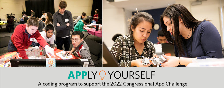 uspto's tweet image. Do you have a middle or high school student who wants to learn how to build an app? Join us on Saturday October 15 at the USPTO for a day of instruction and hands-on learning on app design and intellectual property, in support of the @CongressionalAC. bit.ly/3EnoL3Y
