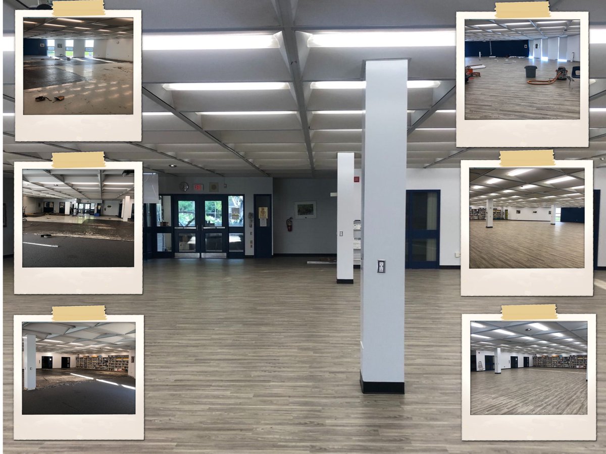 Brand new shiny floors have transformed this Library space at MCVI <a href="/MCVITweets/">R.S. McLaughlin CVI</a> <a href="/DDSBSchools/">Durham District School Board (DDSB)</a>