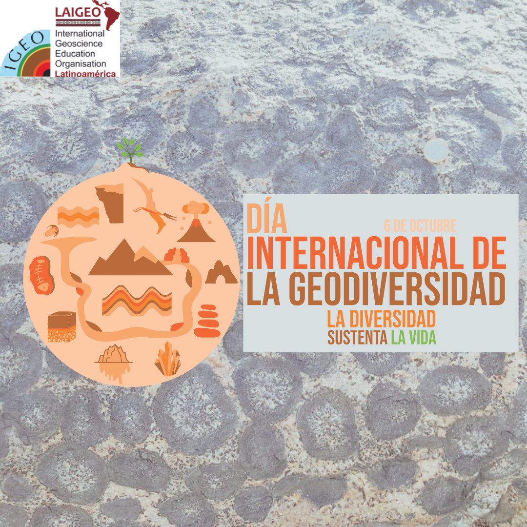 LAIGEO1's tweet photo. ¡Feliz día de la Geodiversidad!
Hoy 6 de octubre se celebra por primera vez este día. Aprovechemos este laboratorio natural para enseñar a las nuevas generaciones la historia de la Tierra y el uso sostenible de sus recursos.

#educacionengeociencias #laigeo #GeodiversityDay https://t.co/y8dSaj9hJd