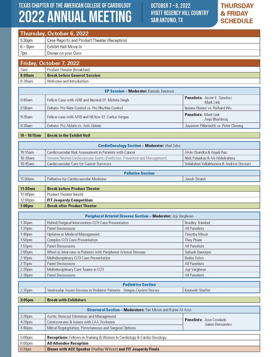 txchapteracc's tweet photo. Tomorrow is the first day of our Annual Meeting! We can't wait to see everyone in San Antonio for a wonderful weekend of networking, quality presentations, and CME 🙌 Registration is available on-site. Tag us in your meeting posts and pics with the hashtag #TCACC2022! https://t.co/iXCHXNy04v
