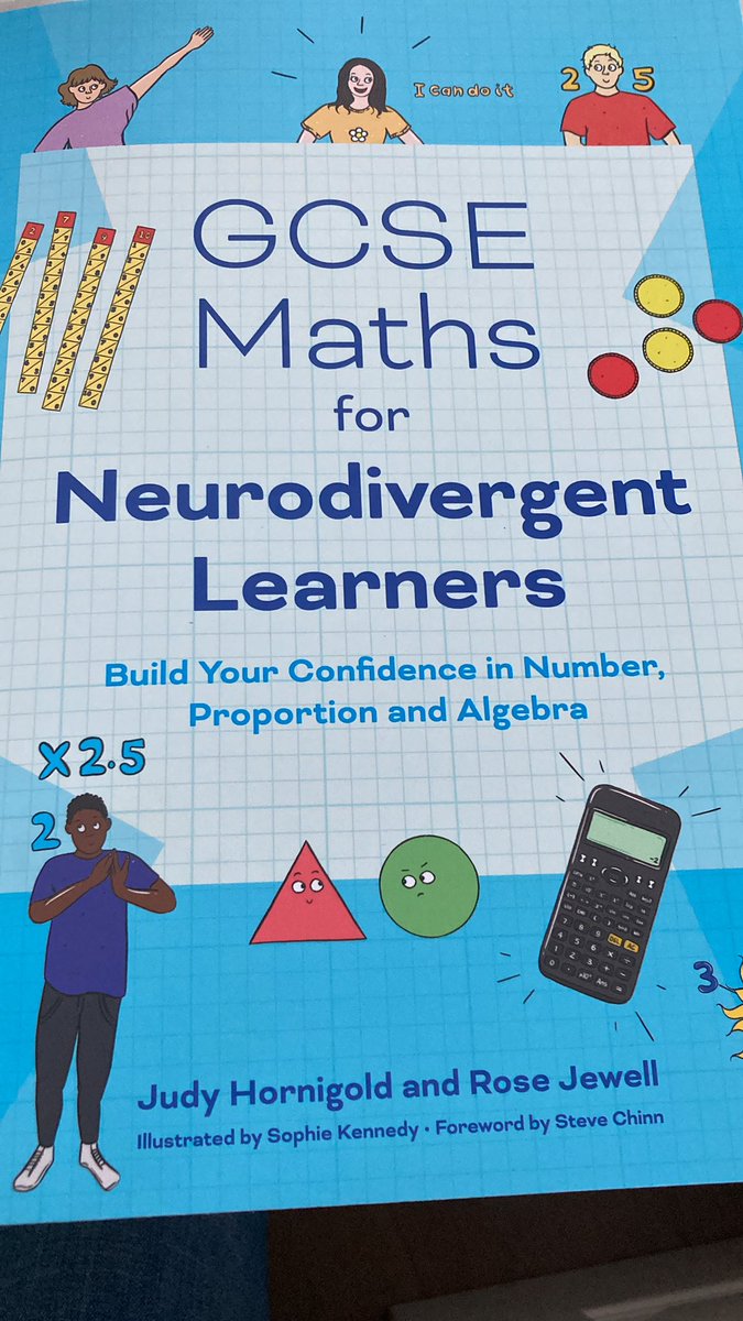 SarahCo85095085's tweet photo. This is great! One of the best GCSE maths books for neurodivergent learners on the market. The book is aimed at GCSE students; but v useful to all maths tutors and teachers! @JKPBooks @OsborneCawkwell #maths #neurodivergent #mathsanxiety #mathstutor https://t.co/Ke1tWIMn35