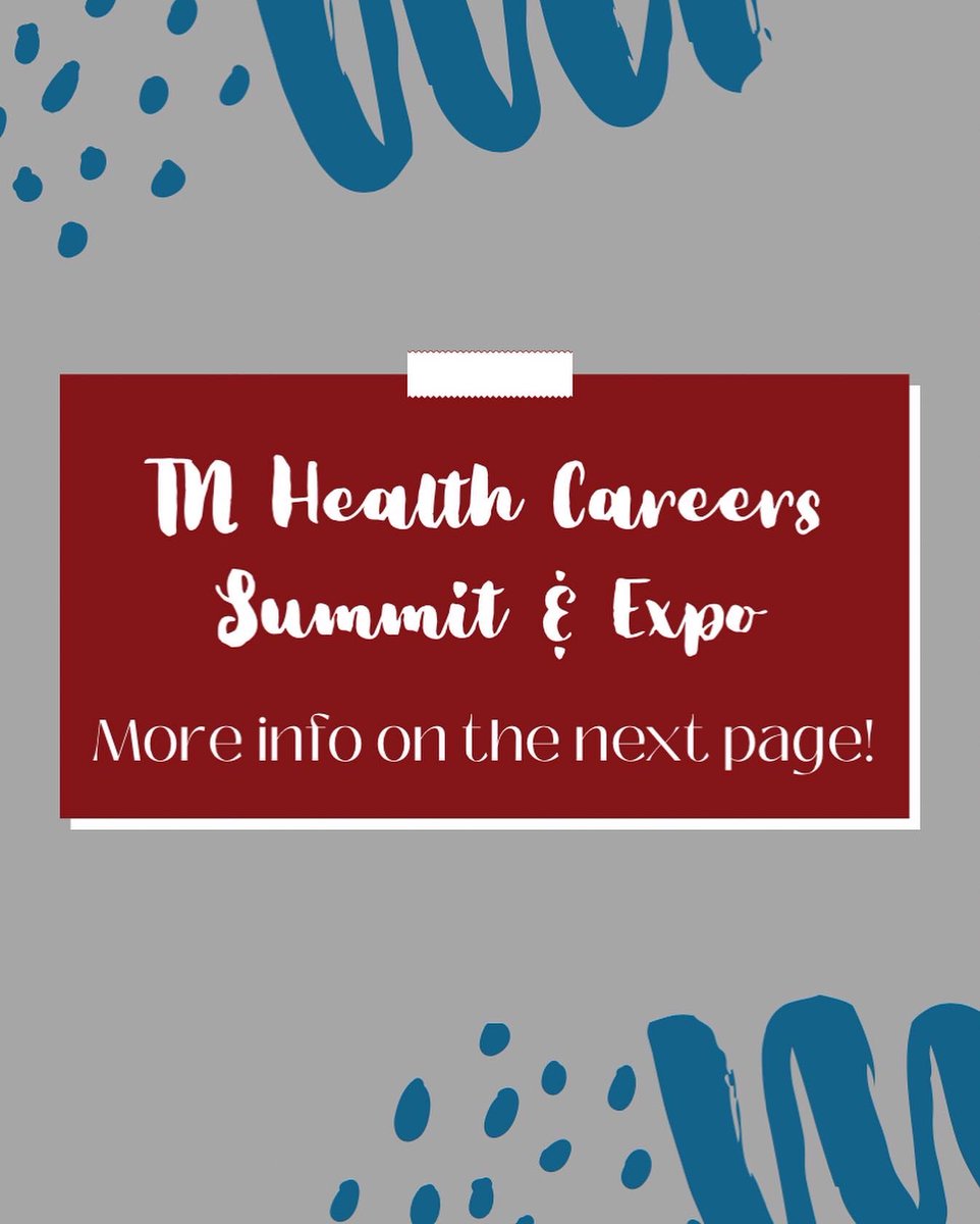 tnhosa's tweet photo. Registration for the TN Health Careers Summit &amp; Expo is open! Find more info on this amazing opportunity here! #tnhosa https://t.co/l4oqSubTf2