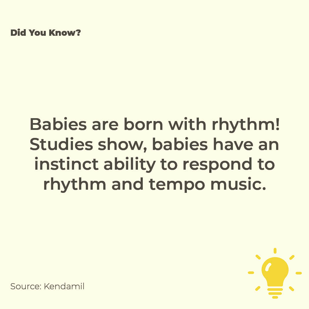 5b45kids's tweet photo. I bet you didn't think babies are born with rhythm!
Studies show babies have an instinct ability to respond to rhythm and tempo music!🎵 https://t.co/9kfacSxVUc
