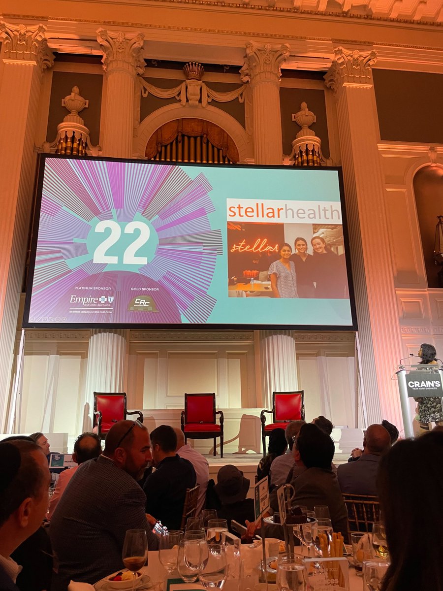 Stellar_Health_'s tweet photo. We are so excited to be recognized by @CrainsNewYork as the 22nd best place to work in New York City! 
Read the full release:
https://t.co/iikYxsBOp1 https://t.co/HLCr8XPAdb