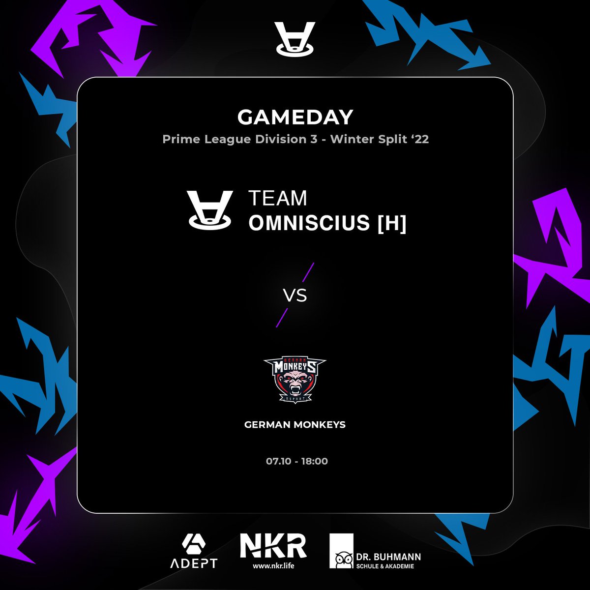 ROSSMANN Centaurs (@hnvrxrossmann) on Twitter photo Wir sind noch längst nicht fertig diese Woche!
Morgen um 18 Uhr geht's an den ersten Spieltag der <a href="/PrimeLeague/">Die Techniker Prime League</a> Division 3 gegen <a href="/ger_monkeys/">GermanMonkeys</a> ran.
Auf ein schnelles 2:0 😎#TOSHWIN Wir sind noch längst nicht fertig diese Woche!
Morgen um 18 Uhr geht's an den ersten Spieltag der <a href="/PrimeLeague/">Die Techniker Prime League</a> Division 3 gegen <a href="/ger_monkeys/">GermanMonkeys</a> ran.
Auf ein schnelles 2:0 😎#TOSHWIN