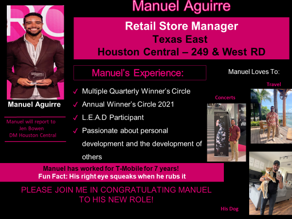 Congrats to Manuel Aguirre on his promotion to RSM at 249&West! We are so excited to see your impact on the new team!!! #HCF @OdieRetail @cjgreentx @SAhmed03599 @prishker39 @MarielPena5