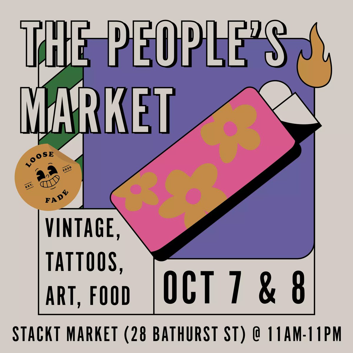 Commencez le long week-end en visitant #ThePeople’sMarket et soutenez les artisits locaux, trouvez des pièces vintage et assistez également à des spectacles en direct! Avec des vendeurs de nourriture et des tatoueurs sur place aussi, il y en a pour tous les goûts! <a href="/stacktmarket/">stackt</a>