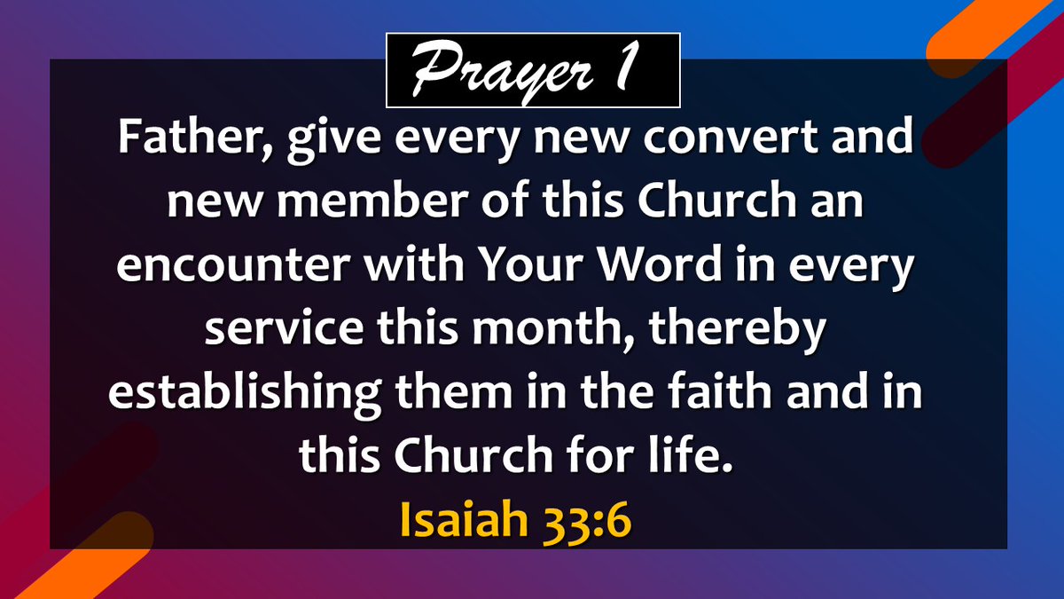 winnersdurumi's tweet photo. PRAYER 1 - Isaiah 33:6
#WinnersDurumi
#LivingFaithChurchAbuja
#WisdomFromAboveEnthrones
#WeekOfSpiritualEmphasisDay2 https://t.co/gxaBc9bN7y
