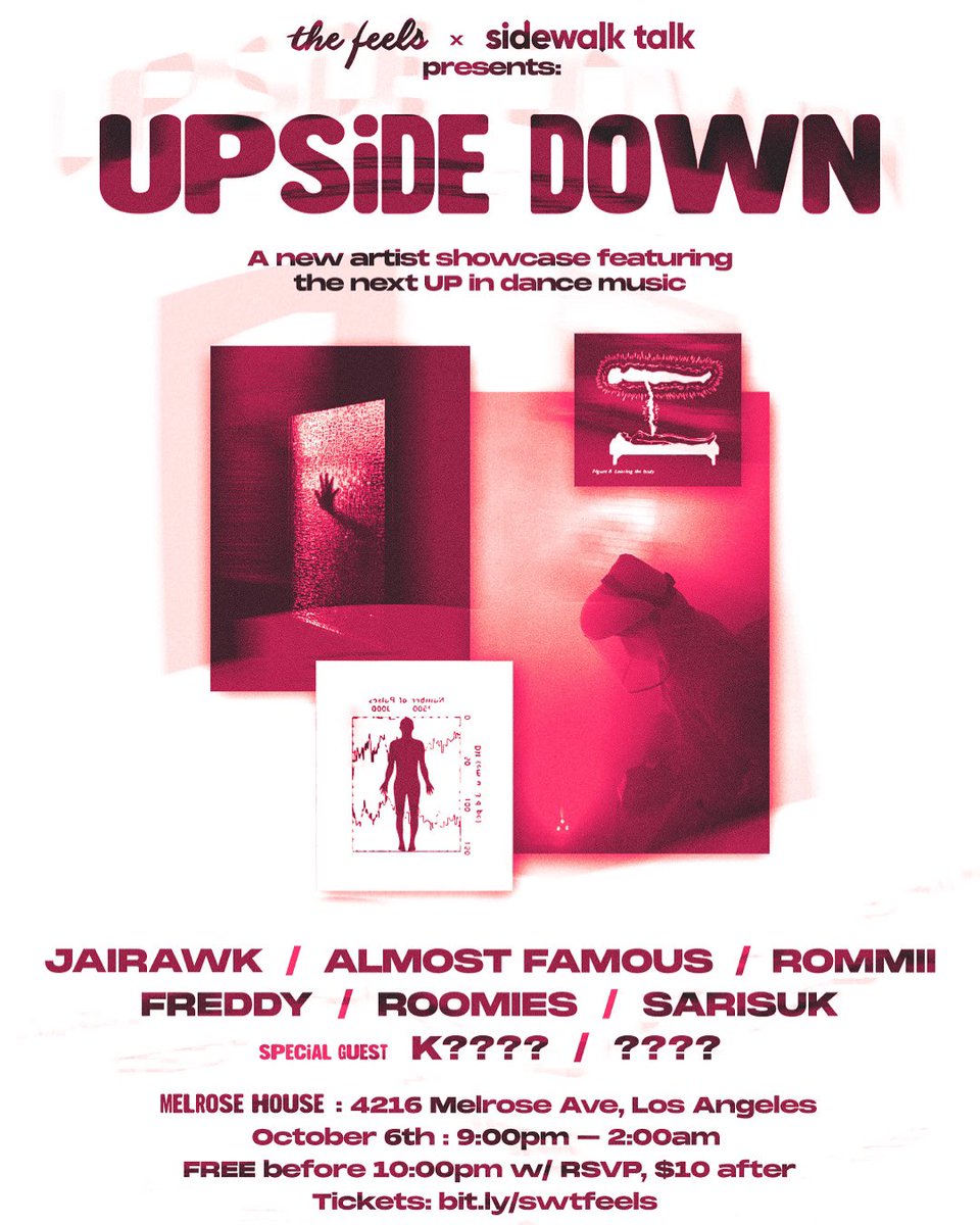 SIDEWALK FAM!! The day is finally here!! Event is from 9-2AM! We recommend coming early cuz we got HALAL GUYS feeding us tonight!!! (also our special guest is playing EARLY😉) | RSVP: eventbrite.com/e/the-feels-x-…