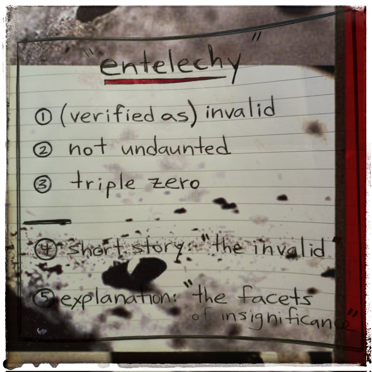 a glimpse into the forthcoming ep "entelechy" (which is a follow-up to the 2019 album "lunacy + the second naïveté"). continuing the narrative of "lunacy," we're introduced to a character named "the invalid." three songs. one short story. one explanation track. fall/winter 2022.