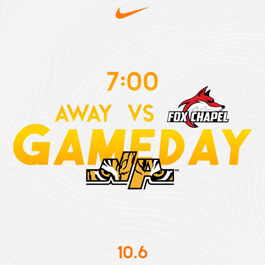 Tonight…

Telling game today. This is a must-win for the Tigers in order to confirm their push on to playoffs, so come and show your support. The boys take on Fox Chapel at their place tonight.

Kickoff at 7

#T4L #ANewEra