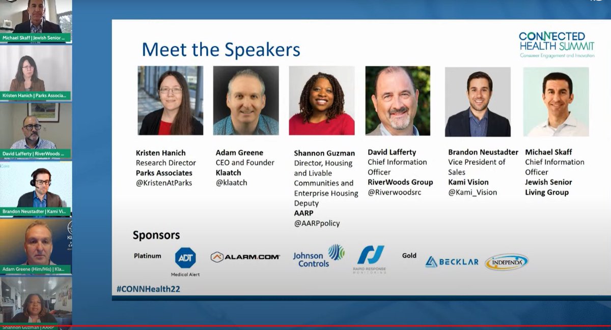 CONN_Health_Smt's tweet image. Kicking off the first #panel discussion this morning at #CONNHealth22 focusing on integrating #tech and #services to empower #seniors with our experienced speakers!