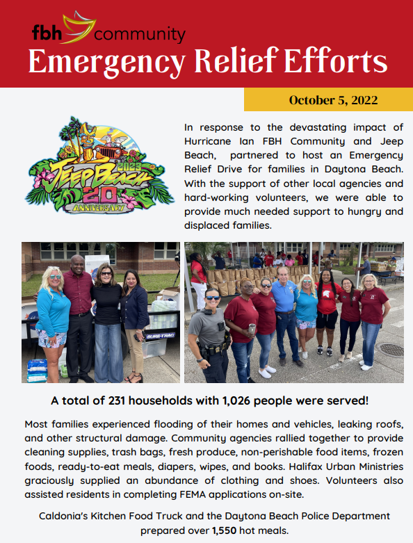 volusiaschools's tweet photo. A total of 231 households with 1,026 people were served at the Emergency Relief Drive for families at @cmspartans in Daytona Beach. Thank you to @FoodBringsHope1, @RealJeepBeach, several local agencies, and all the hard-working volunteers for providing this much-needed support. https://t.co/pGCaCqh2Hd