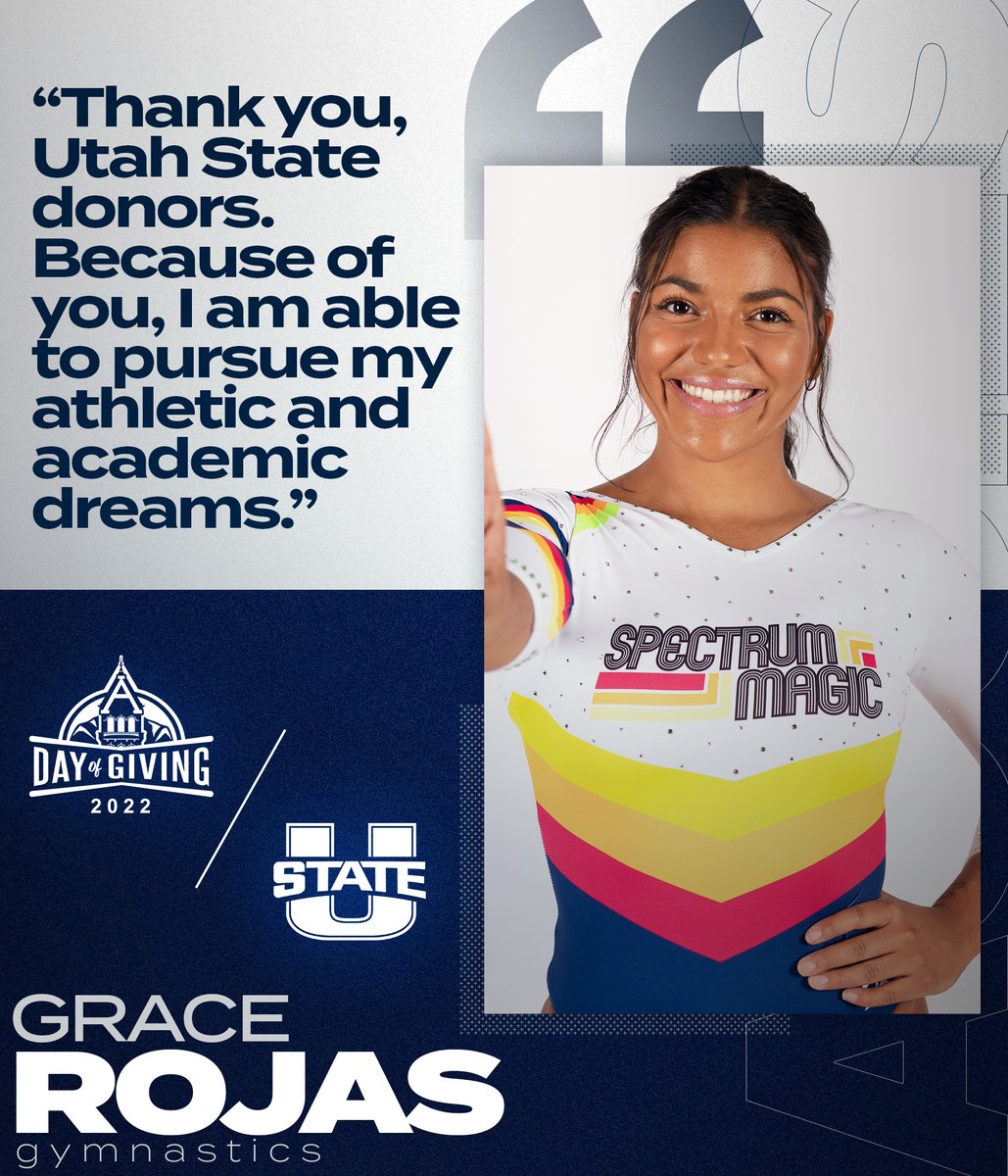 “Thank you, Utah State donors. Because of you, I am able to pursue my athletic and academic dreams.”

➡️ bit.ly/Give2USU

#ADayOfGiving