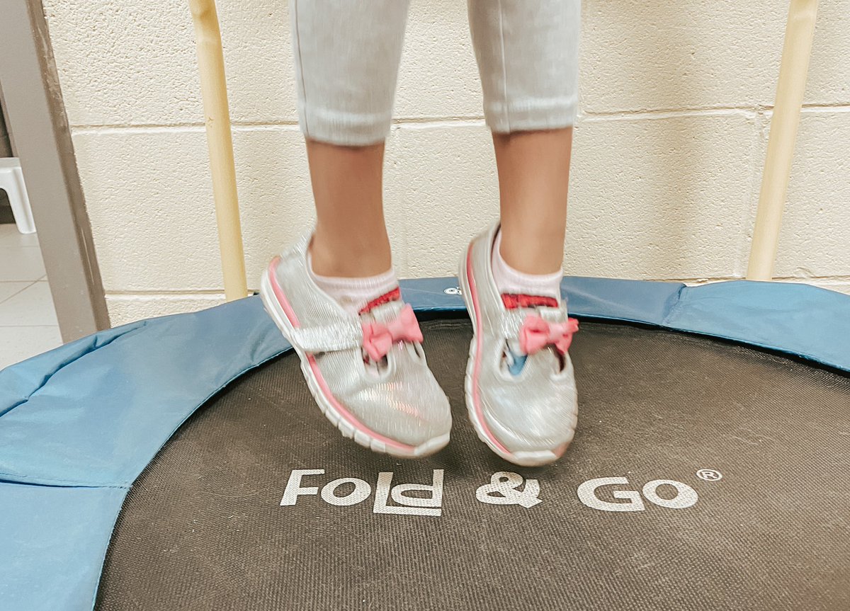 One of our students with exceptionalities loves to jump. So, we have introduced a trampoline into our space. We were asked, “How do you keep the other Ss off of it?” My response: “We don’t.” It is now a universal support in our room. #necessaryforsomegoodforall