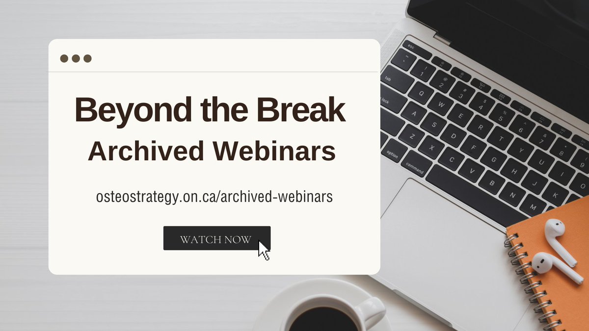 OsteoStrategyON's tweet photo. Did you miss Dr. Khan's webinar on Anabolic Therapy in #Osteoporosis? You can watch her presentation and other informative #BeyondtheBreak webinars on our Archived Webinar's page at:

🖥️https://t.co/FDzA7fWMYE

Don't forget to share with your #HealthCareProfessional Networks! https://t.co/zeiqKwZgkF