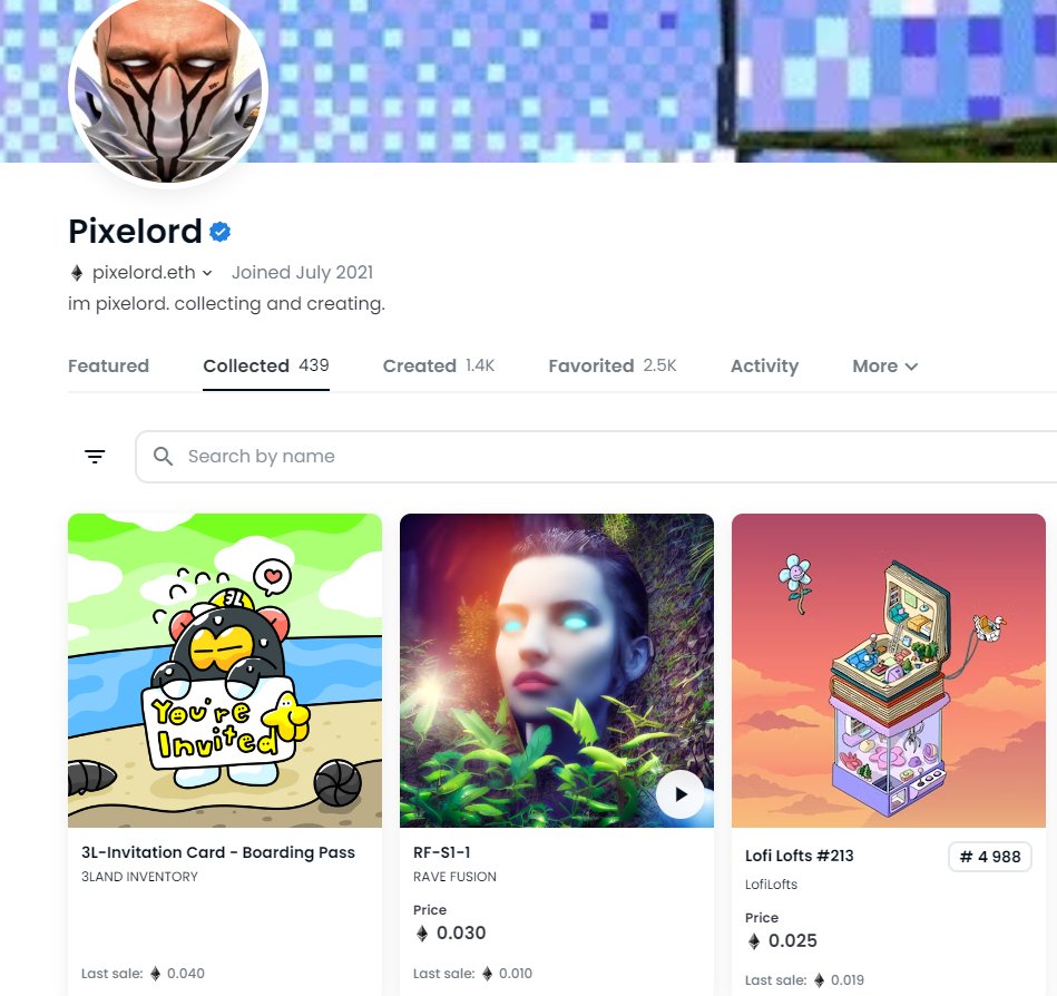 I have the coolest first buyer
thanks <a href="/pixelord/">PIXELORD</a> 
only 2 left <3 opensea.io/collection/rav…