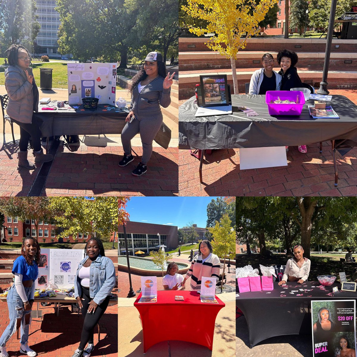 uncg_bsu's tweet photo. Thank you to everyone who stopped by our Hustle University Event yesterday!

Special shoutout to all our showcasers! 

We loved seeing all your creativity on display.

Don’t forget to support Black Businesses! 💵

#uncgbsu #hustleuniversity #supportblackbusiness https://t.co/iZtN3Cd53S