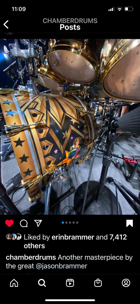 One of the greatest living drummers in the world just posted “another masterpiece by the great Jason Brammer” while debuting this new kit by my little bro <a href="/JasonBrammerArt/">Jason Brammer</a> 🤘🏼