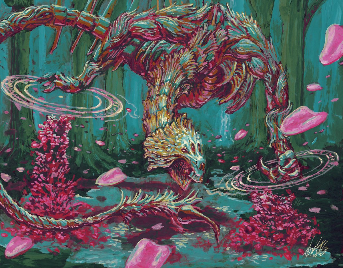 "Phantasm of Blossoms" | Gouache on Hardboard | Personal Art | Ozzie Sneddon
#fantasyart #dungeonsanddragons #dragons