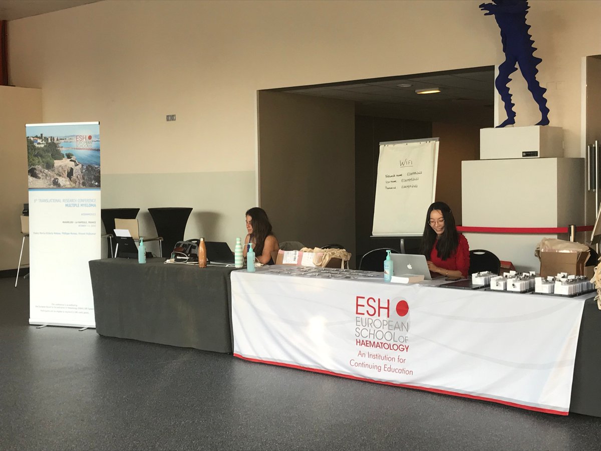#ESHMM2022: Join us in Mandelieu-La Napoule, France for the 6th Translational Research Conference on Multiple Myeloma starting tomorrow, registration is opening at 8:00am! Our team is ready to welcome you! Chairs: @mvmateos, Philippe Moreau, @VincentRK #ESHCONFERENCES #MMsm