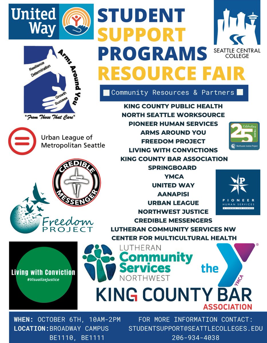 PioneerWA's tweet image. Join Pioneer today - September 6 at the in-person Student Support Programs Resource Fair at the Seattle Central College Broadway Campus from 10 AM - 2 PM. #ResourceFair #SupportServices #SupportPrograms