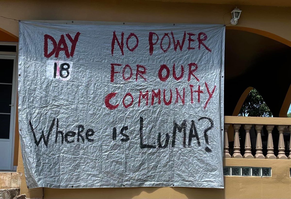 thesavannah_h's tweet photo. My family put this on their house in Puerto Rico.

18 days No power in PR. https://t.co/gefszPGYT1