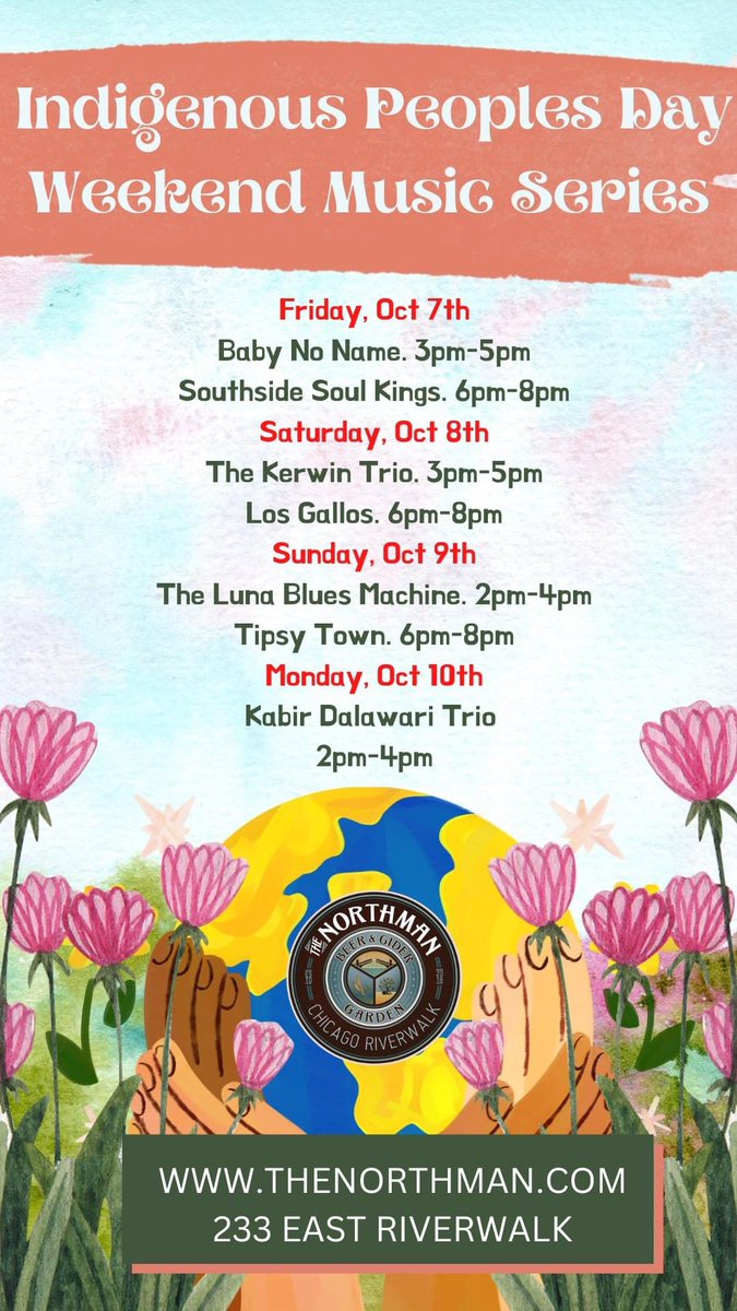 This wknd - free #livemusic on our heated, covered Pergola stage. Ask about our new hot drink menu &amp;  celebrate #ChicagoMarathon weekend and #IndigenousPeoplesDay with us. Seating for over 700, no reservation needed! #backintheloop #magmile #chicago #chicaGoandknow #choosechicago