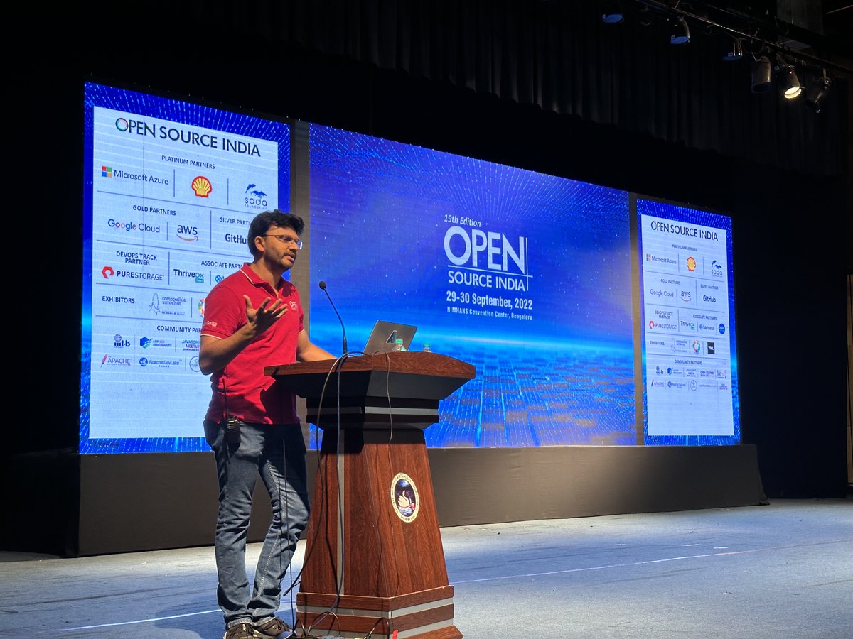 scout_flo's tweet image. Atul Goel from Open Source India welcomed everyone to the 19th edition of the 2-day event! ✨