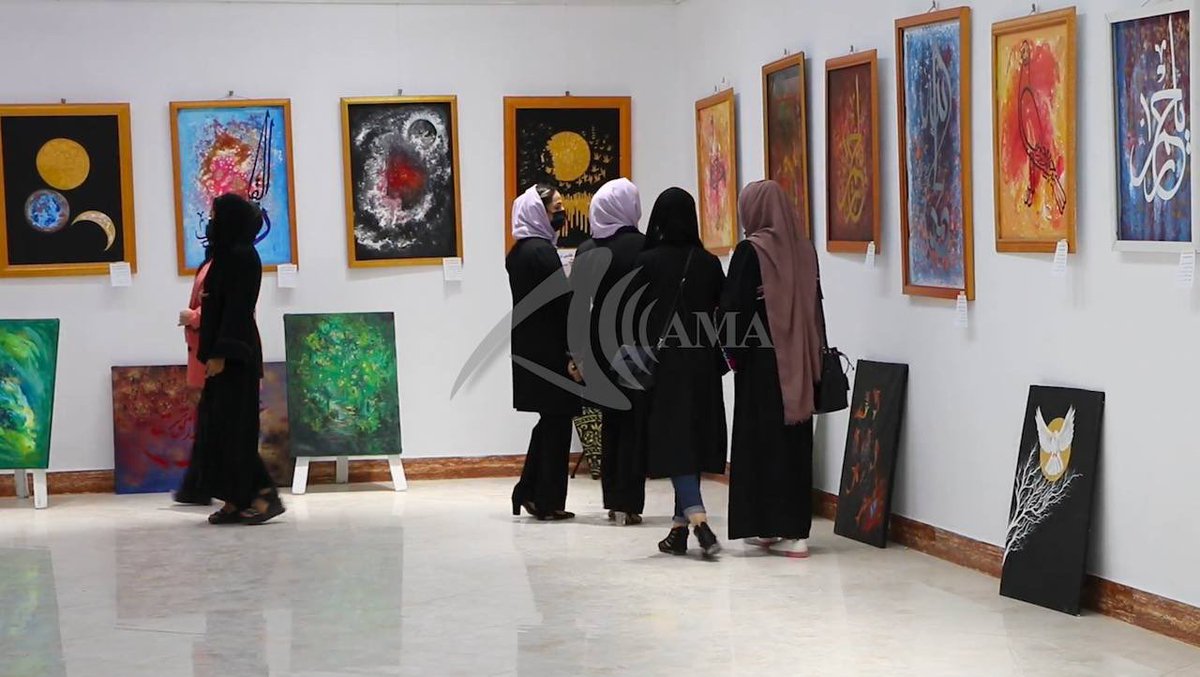 AgencyAfghan's tweet photo. Women held modern, Islamic artwork exhibition in Herat province of Afghanistan 

Afghanistan-October 06: Women displayed 160 pieces of modern, Islamic artwork during an exhibition in Herat, Afghanistan, on October 05, 2022. Afghan Multimedia Agency https://t.co/UTO83rLypr