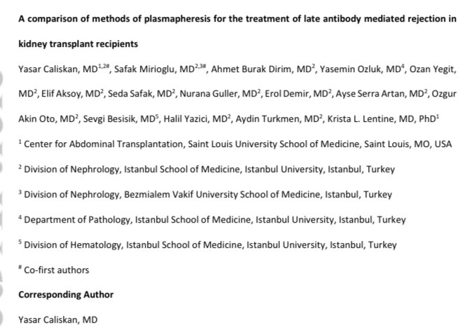 1/ Glad to see this published. We analyzed our experience in kidney #transplant recipients with late #ABMR. <a href="/TurkNefro/">TürkNefrolojiDerneği</a> <a href="/ynptweets/">YNP of ERA</a> onlinelibrary.wiley.com/doi/10.1111/17…