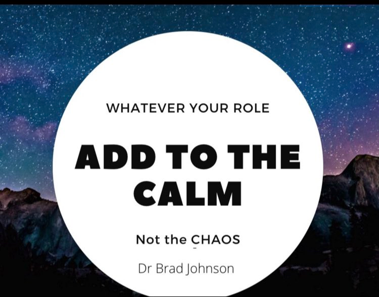 DrBradJohnson's tweet photo. Add to the Calm  
Not the chaos https://t.co/rhNkVaYk82