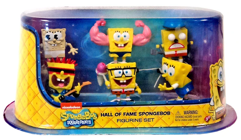 RandomSBToys's tweet photo. SpongeBob SquarePants Hall of Fame SpongeBob Figurine Set, released in 2014. https://t.co/uYMKGWb7ZC
