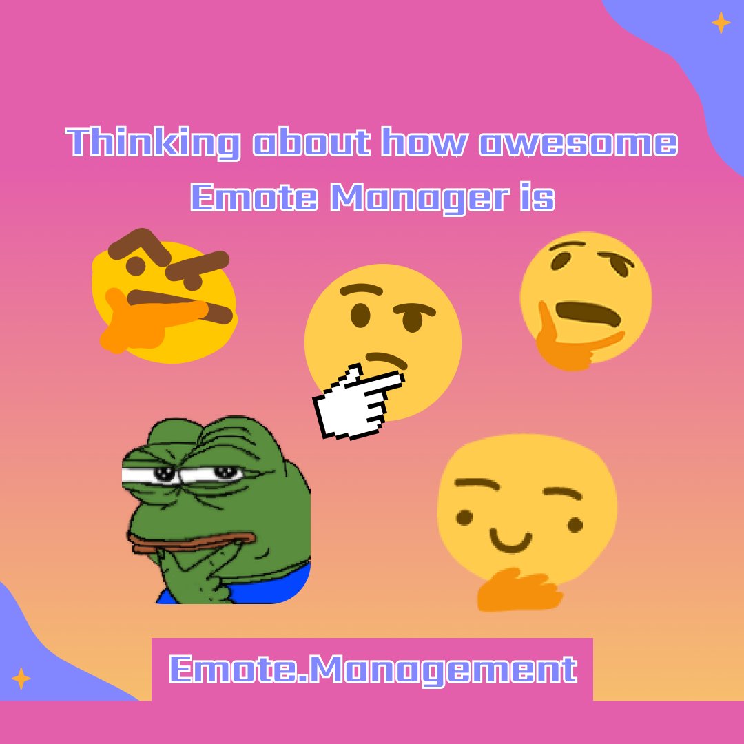EmoteManager's tweet image. #EmoteManager can let you add a lot of awesome emotes like this into your own #Discord Servers!! Invite the bot and try it out! 😎😜