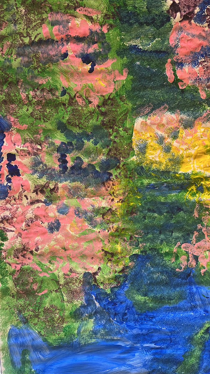 BrightToo5's tweet photo. We can paint Water Lilies like Monet! 🧑🏻‍🎨🖼👩🏽‍🎨 @wnyecc @WestNYSchools Ms. Fatima and Ms. Lily’s Class https://t.co/1vU9fO1afD