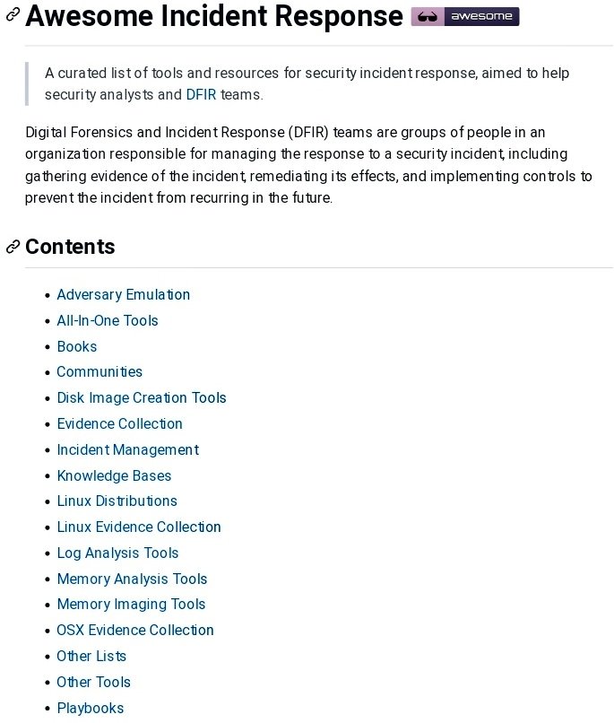 Awesome Incident Response ⚠️

🔗github.com/meirwah/awesom…

#thesecureedge #infosecurity #infosec #dfir #Hacking #cyber