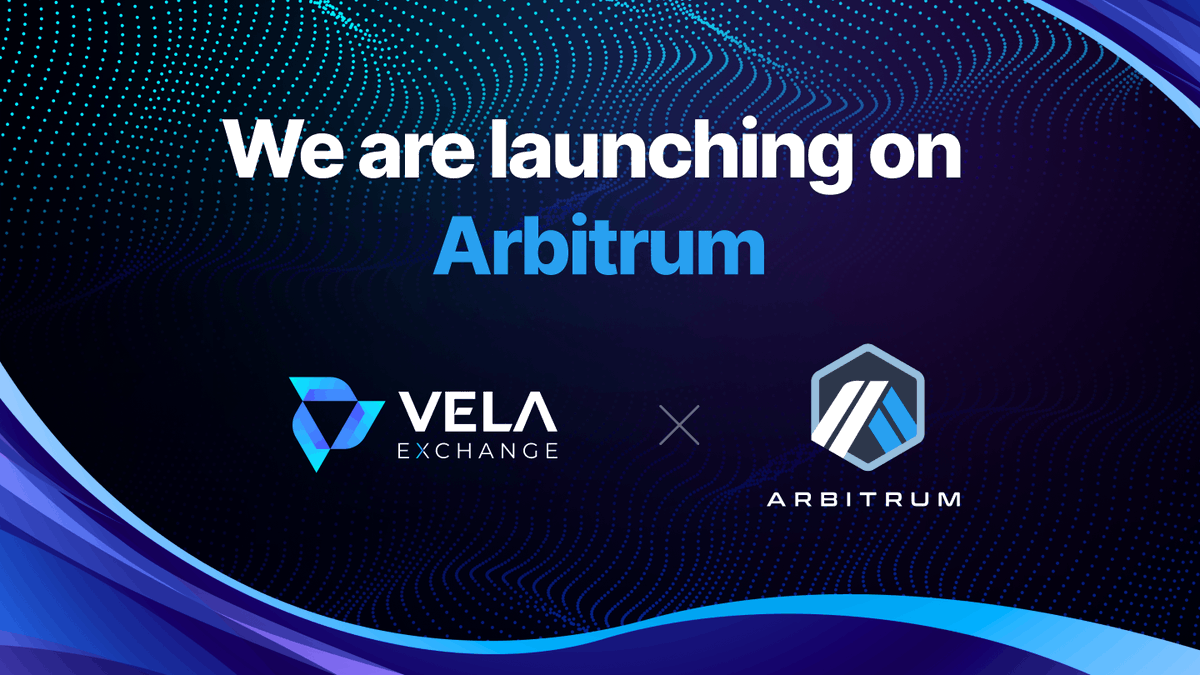 The day has finally come! We are proud to announce that our rebranded @vela_exchange will be launching on @arbitrum! (💙,🧡) Vela provides a crisp trading experience, Arbitrum enables it. Sign up → vela.exchange Here are all the details 👇🧵