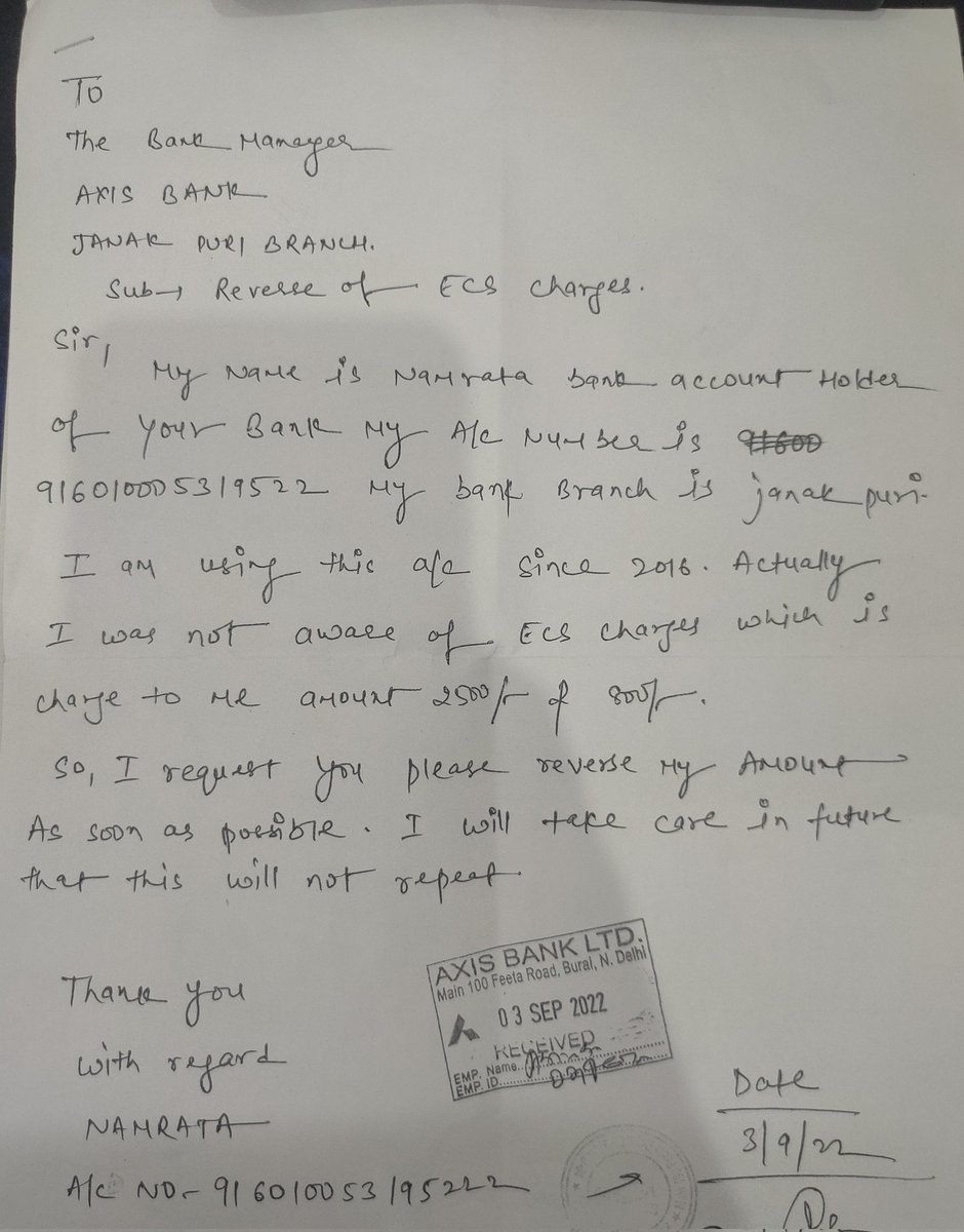 NTankia's tweet photo. @AxisBank @AxisBankSupport @RBI @IndianConsumerF @_groww If my amount is not reversed I would request you all consumers don't open and continue your account in axis Bank of Janakpuri branch bcoz they don't ready to help there costumer shows their arrogance and ignore lower class https://t.co/t9qdsTLO2s