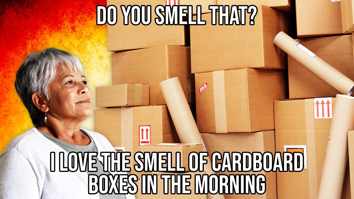 SilverStarMove's tweet image. What is your favorite scent to smell first thing when you wake up?

There is one aroma that I simply adore.

And that’s the aroma of moving boxes in the morning. It smells just like victory!