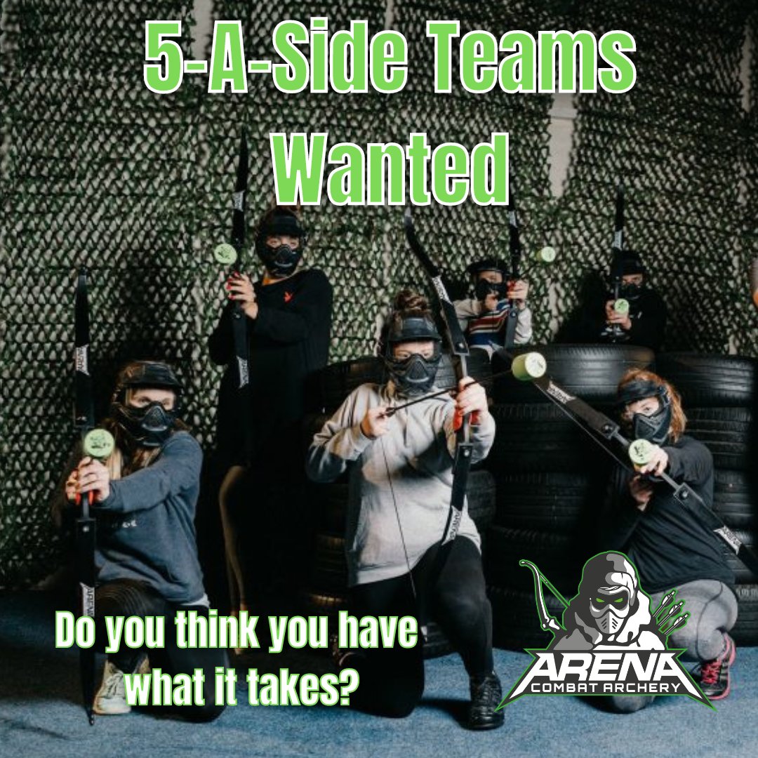 ACArchery's tweet photo. We're looking for new teams to join our 5-a-side combat archery league. Do you have what it takes to be the Midlands finest? For further information, get in touch.
#archery #combatarchery #archerytag #league #teamsport #5aside #blackcountry #brierleyhill #Dudley #stourbridge https://t.co/PLnU4PAlx1