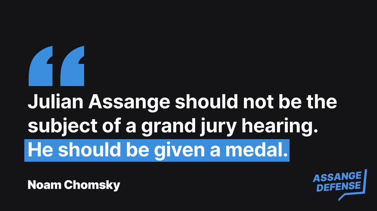 Chomsky on  #FreeAssange