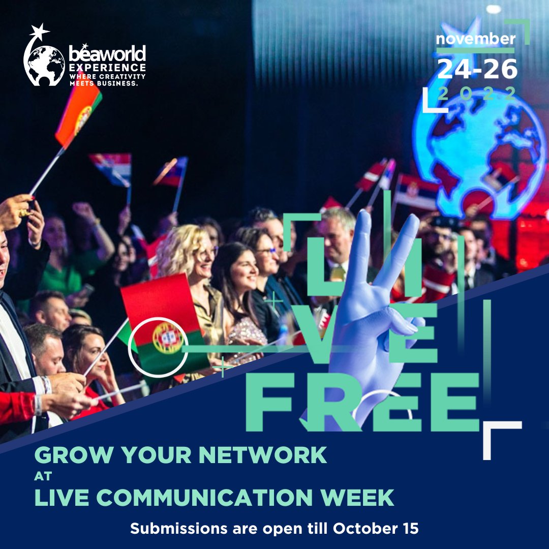 MPI's tweet image. Nothing is more powerful than face-to-face conversation. At #BeaWorld Festival you'll  build relationships with the world‘s best #eventprofs, influencers, potential clients and suppliers.

 CALL FOR ENTRIES  ow.ly/7mAq50KXoHI
 ENTER YOUR PROJECT  ow.ly/fVc350KXoHK