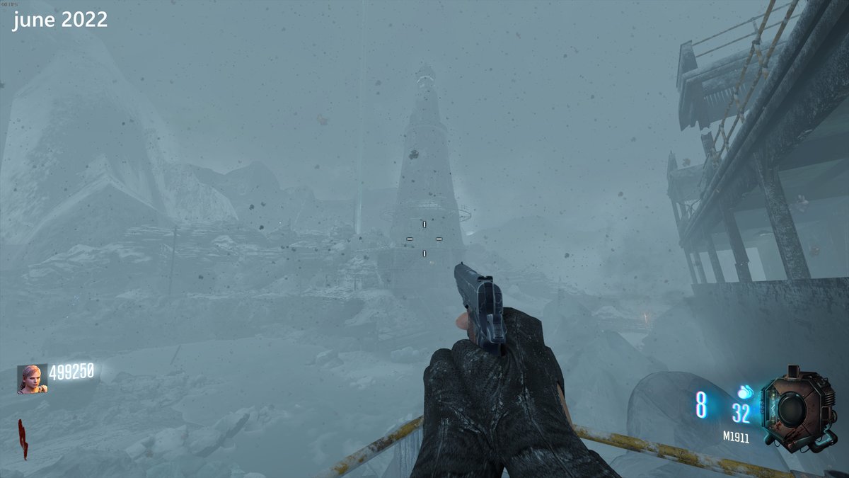copforthat's tweet image. here's a pic of what the map looked like 4 months ago vs what it looks like today, still working on it!
#COTDR #callofduty #modtools #codzombies