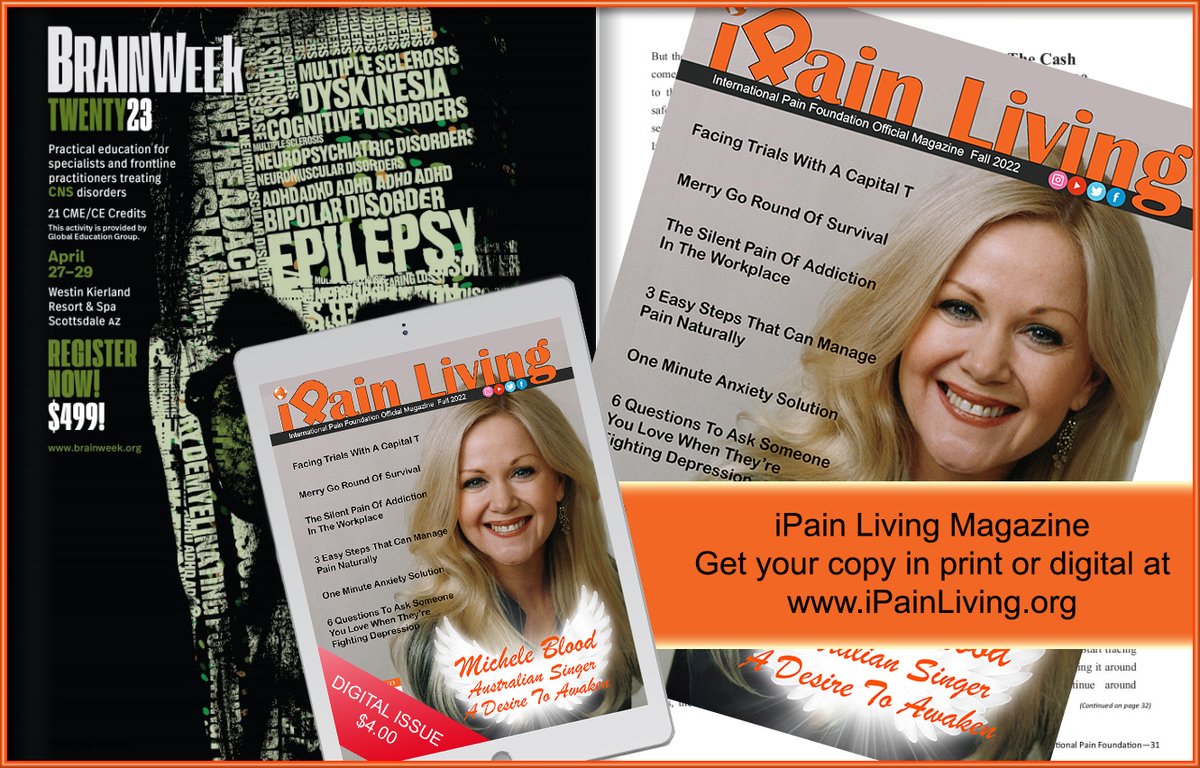 iPainOfficial's tweet photo. Check out the Fall 2022 issue of #iPainLiving Mag featuring Australian Singer #micheleblood - A Desire To Awaken & other great reads! https://t.co/W5ZcegC9St Subscribe & Read! Digital & Print Version #ChronicPain #PainWeek23 #Brainweek23 https://t.co/U17KJzFKMK