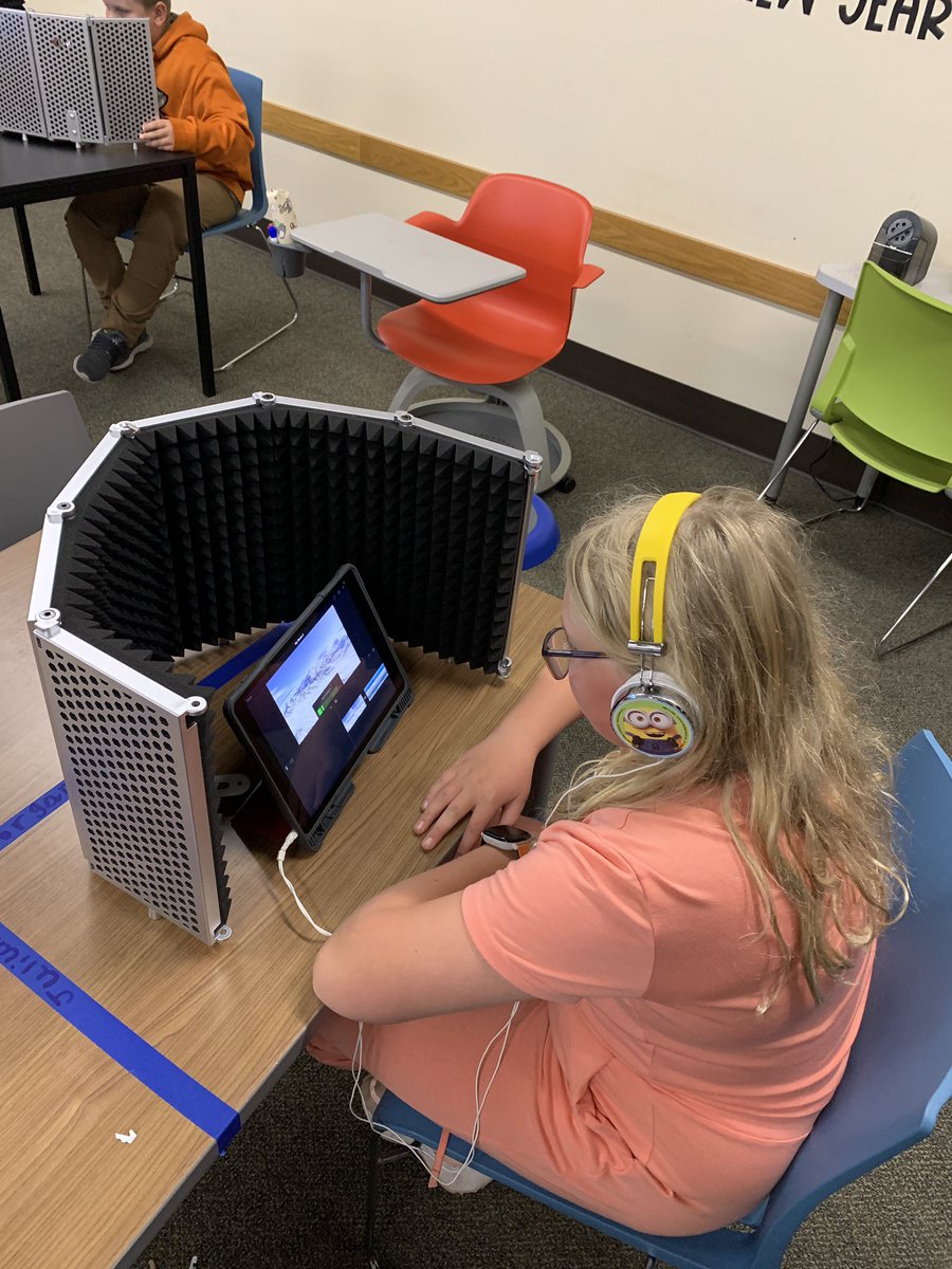 Thanks to the #DLPEF for supporting our students with a grant to purchase recording studios. Our 5th graders had their first opportunity to record an iMovie this week. They sound amazing! #DLSchools  #Rossman