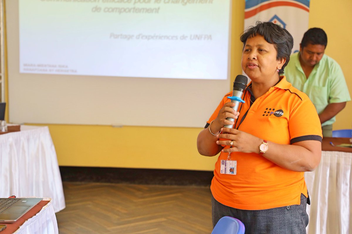 UNFPAMadagascar's tweet photo. Knowledge-sharing by @UNFPA at a 3day consultation workshop in Antananarivo for the elaboration of a National Communication Strategy to end #GenderBasedViolence in Mdg🇲🇬
Key nat & intl actors in the domain are taking part in the workshop organised by @USAIDMadagascar & #MinPop https://t.co/moybjs9p85