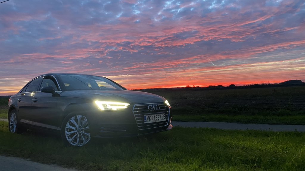 belegijaa's tweet photo. Had to take a pic at this sunset #nofilter #noedit #car #audi #a4 #b9 #chainsawman #MadeByGoogle @AudiOfficial @Audi @AudiIN @VAGgroupUK @AudiCanada  sponsor me for new tires and rims so I can take shots like this more often https://t.co/yBWn4UNFXZ