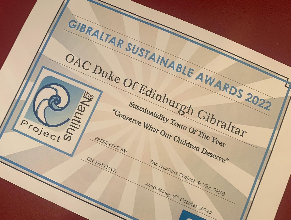 @AwardGibraltar’s Open Award Centre are very proud to have won this year’s “Sustainability Team of the Year” award at the @NautilusGib Gibraltar Sustainable Awards 2022. It was great to have some of our participants volunteering with TNP at the event! @intaward #worldready